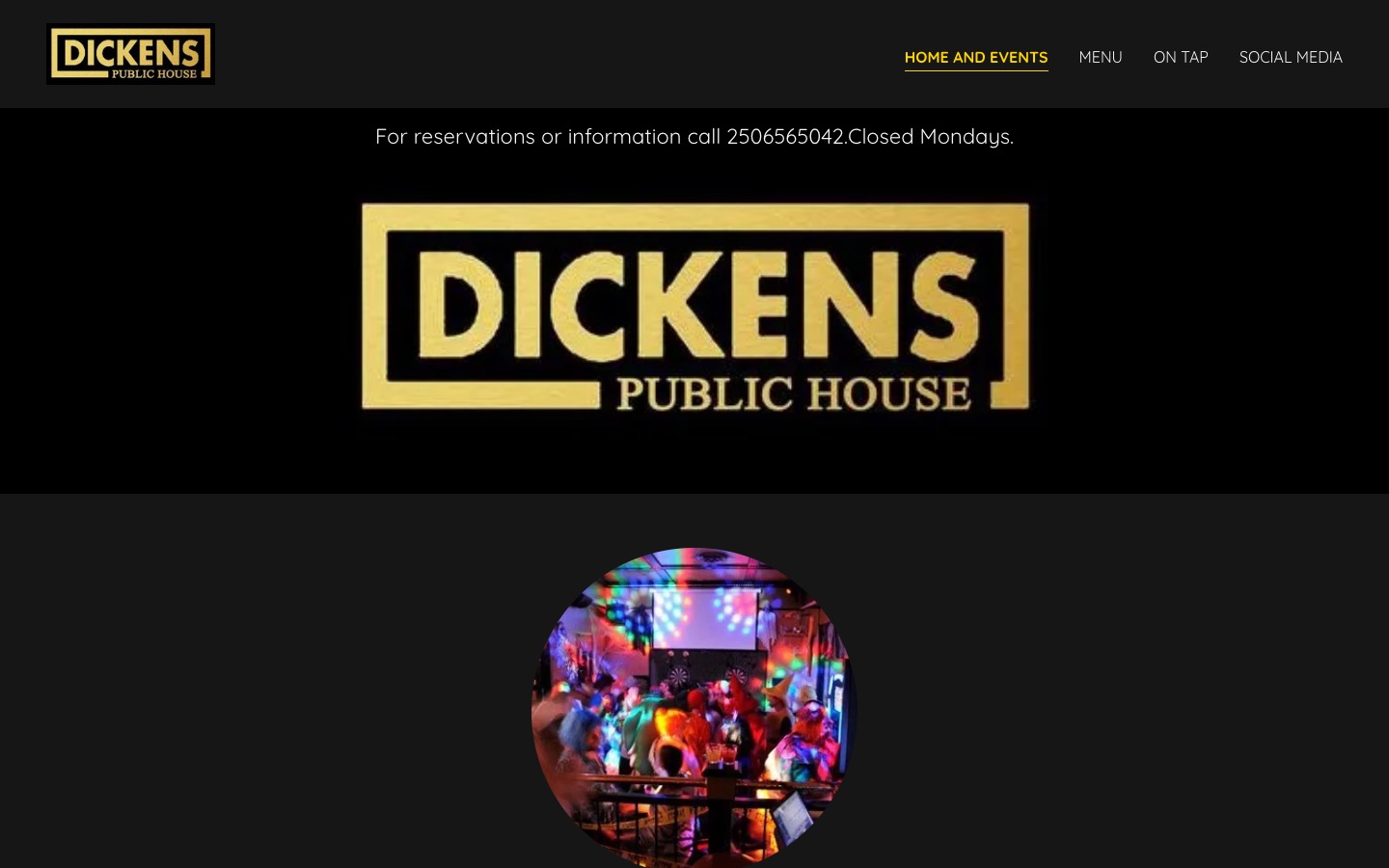 The current homepage